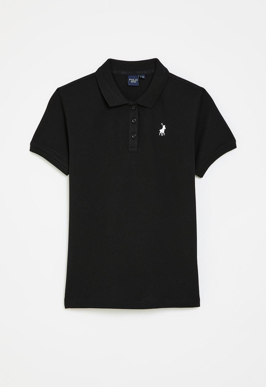 POLO - Girls nina short sleeve golfer - black