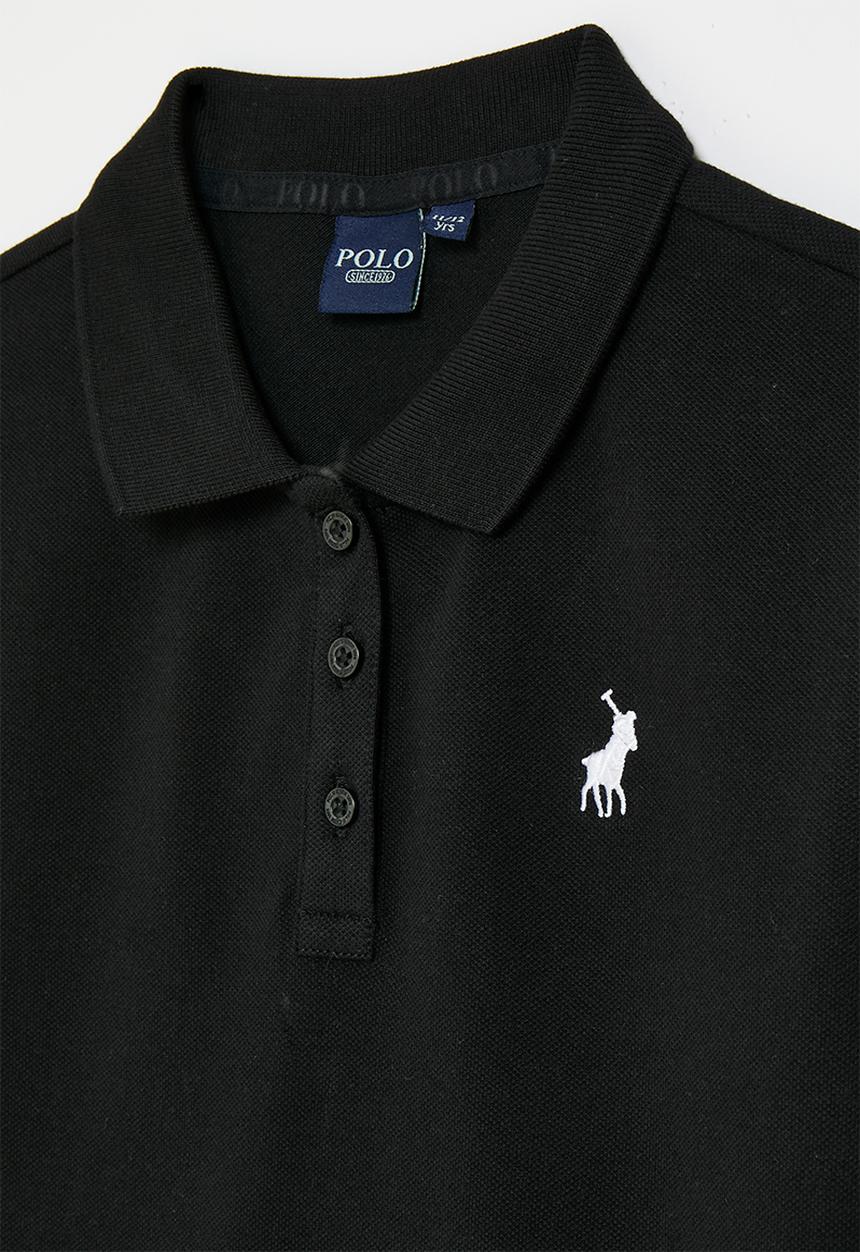 POLO - Girls nina short sleeve golfer - black