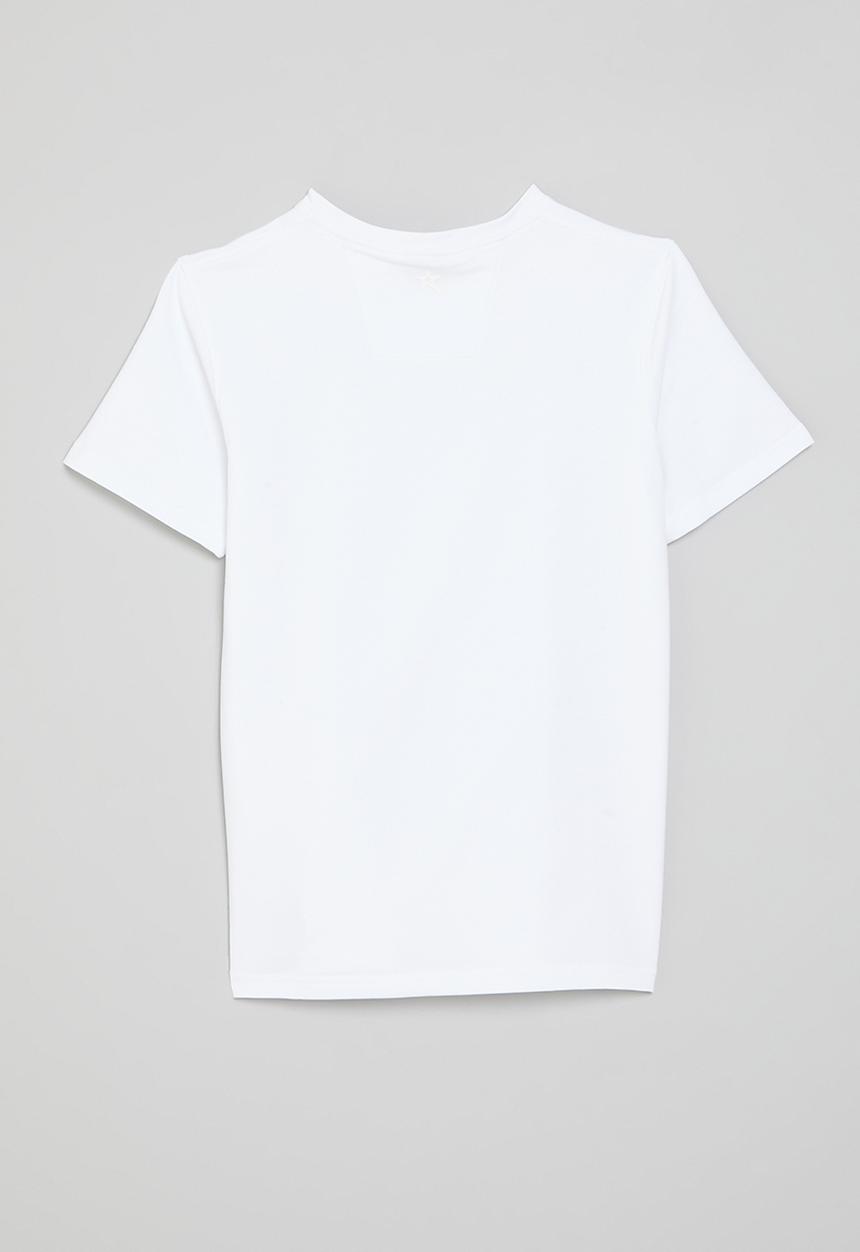 SOVIET - Boys v-neck fashion tee - white