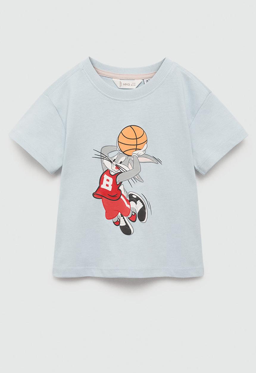 MANGO - T-shirt basklt - light/pastel blue