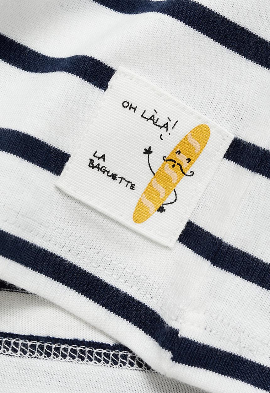 MANGO - T-shirt baguette - navy