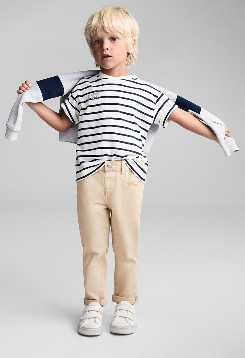 MANGO - T-shirt baguette - navy
