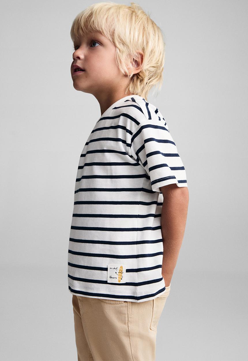 MANGO - T-shirt baguette - navy