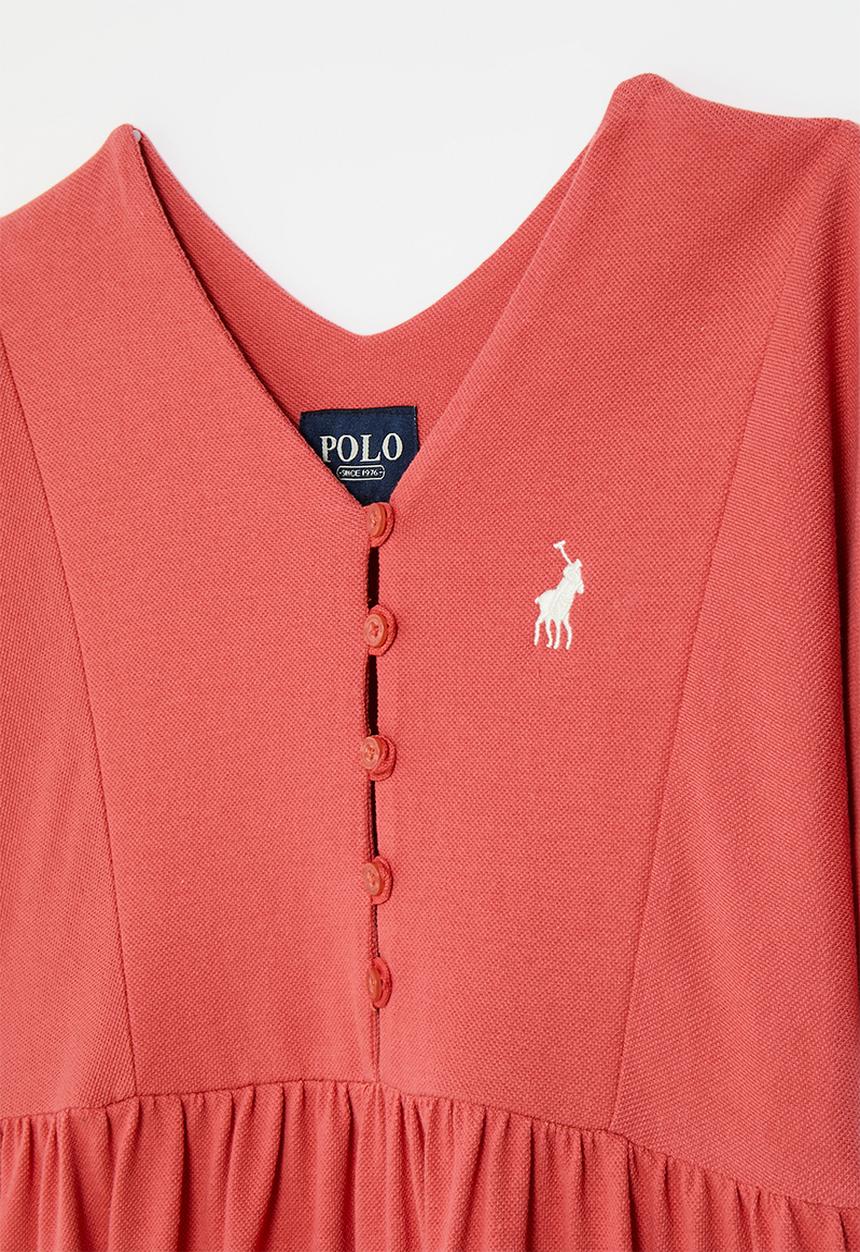 POLO - Girls arabella short sleeve dress - brick