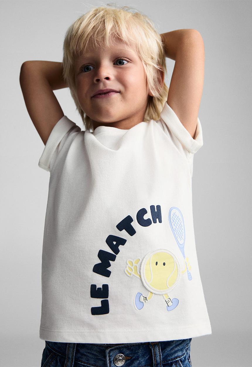 MANGO - T-shirt match - natural