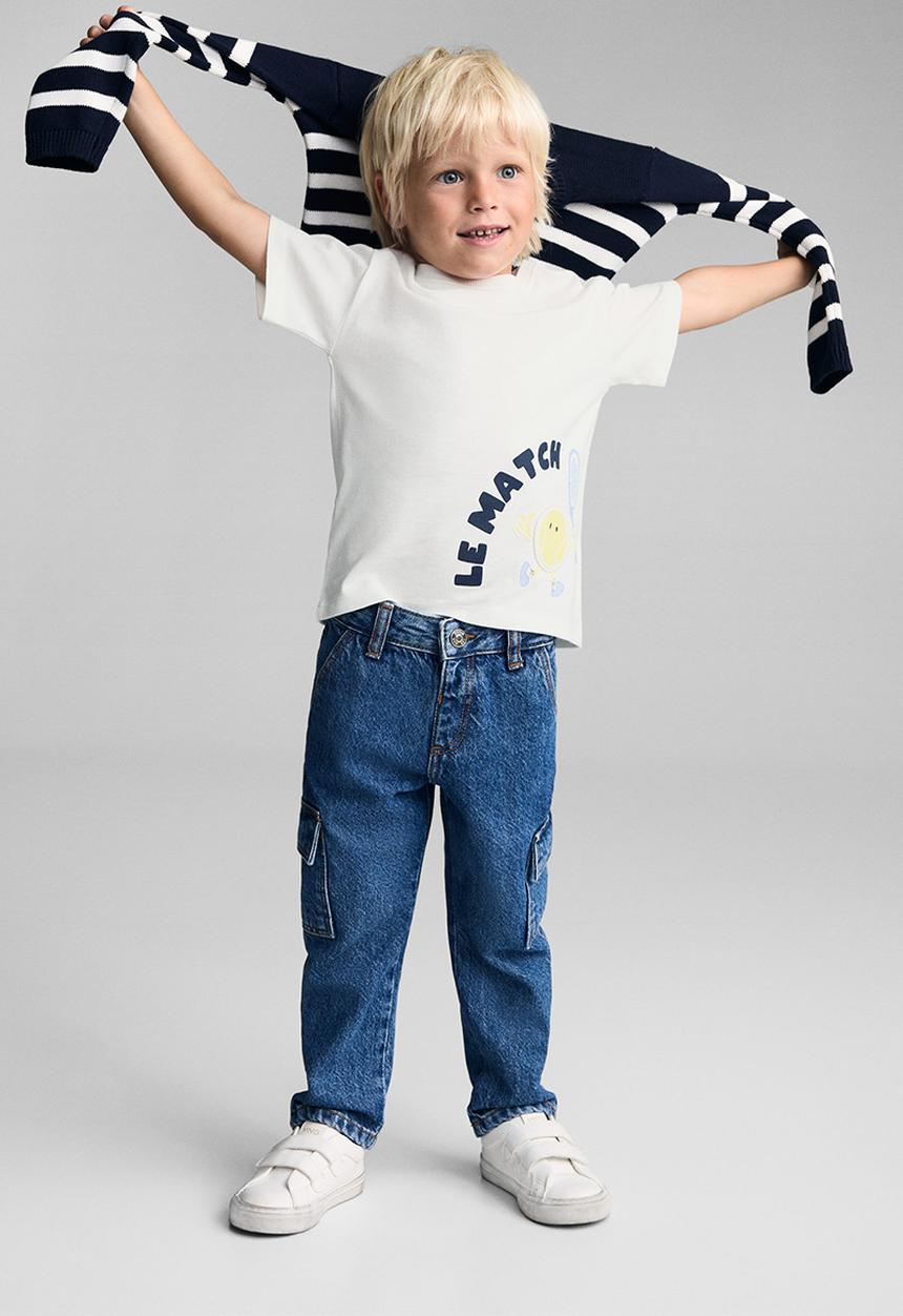 MANGO - T-shirt match - natural