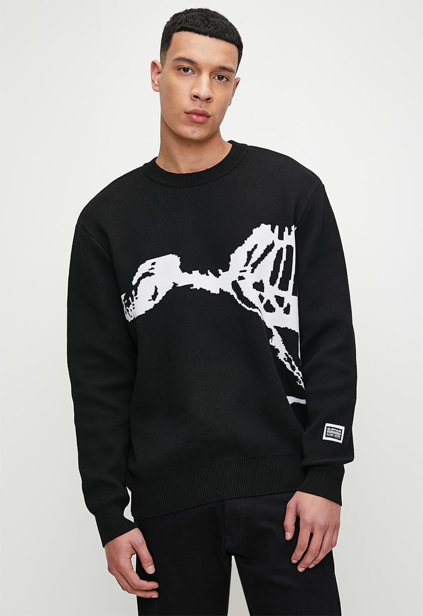 G-STAR - Running dog gr loose r knit - dk black