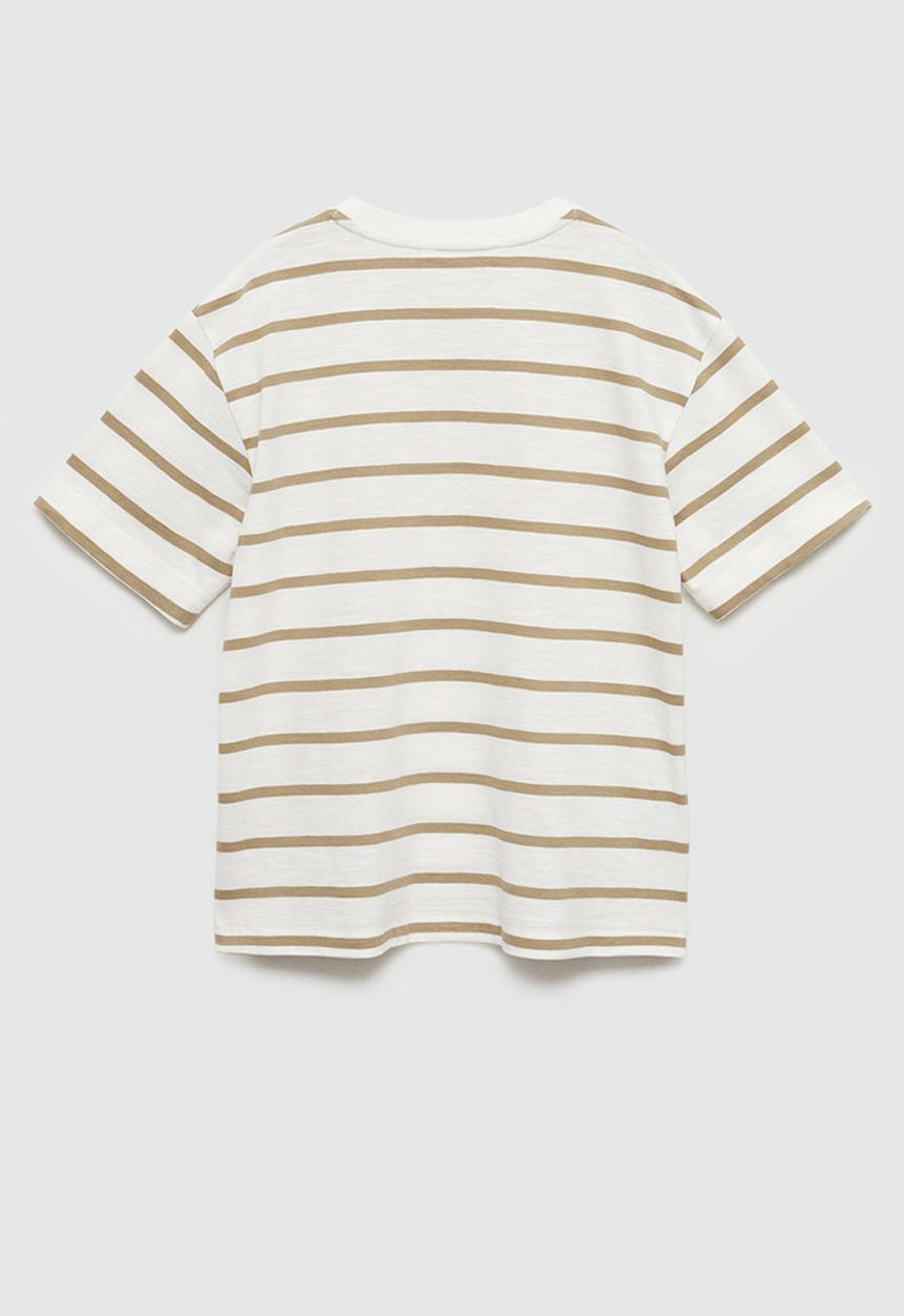 MANGO - T-shirt slub - light/pastel brown