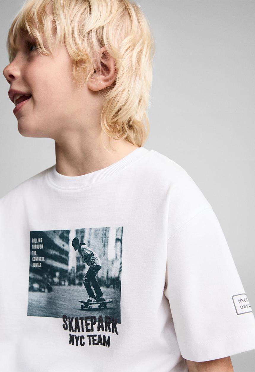 MANGO - T-shirt team - natural
