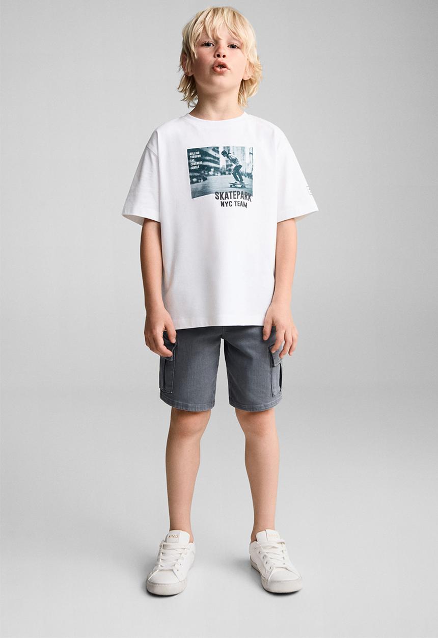 MANGO - T-shirt team - natural