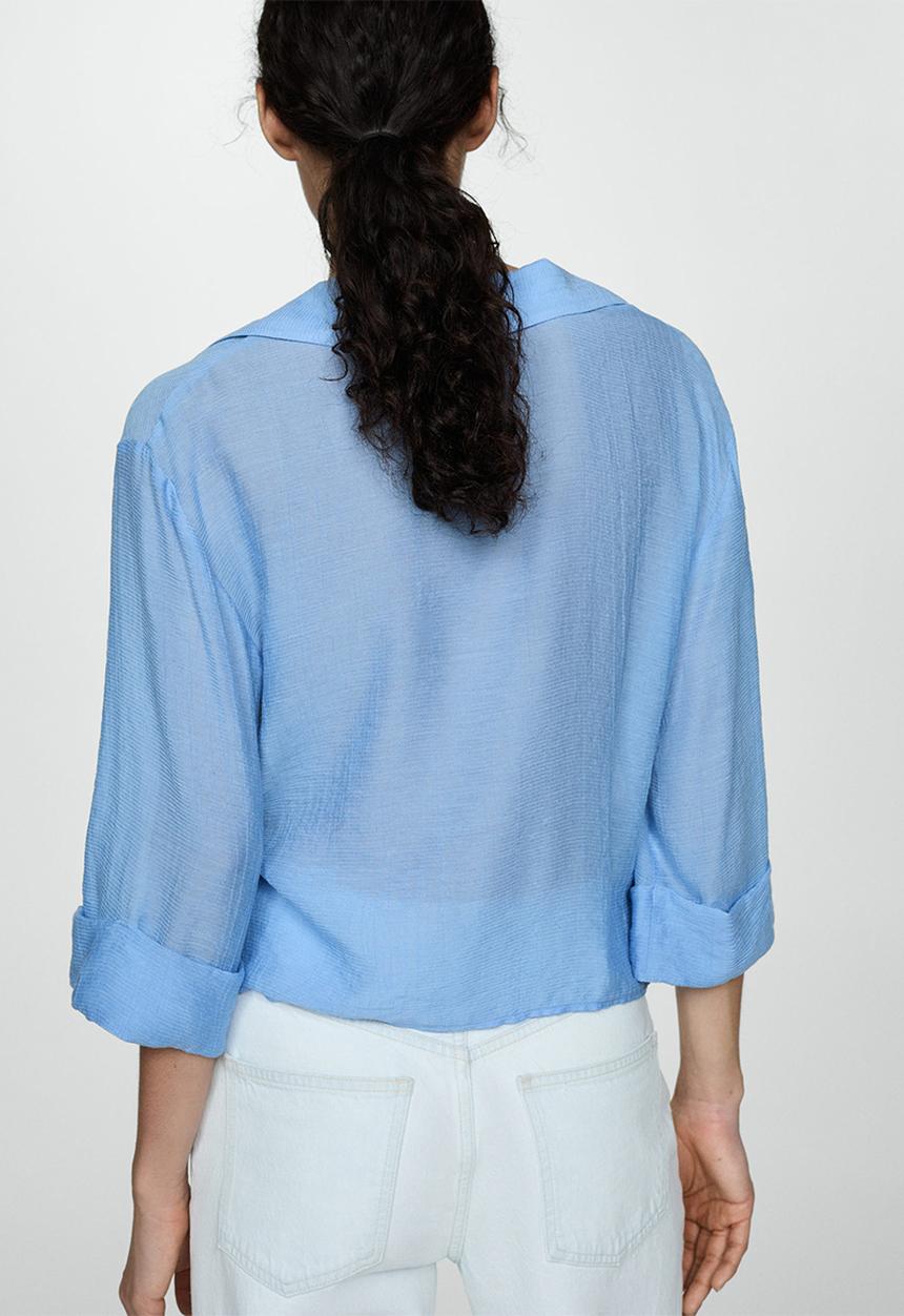 MANGO - Blouse mola - medium blue