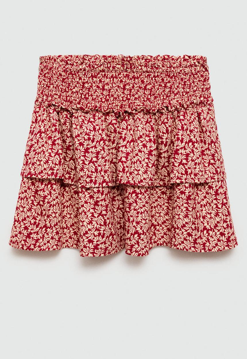 MANGO - Skirt lolita - dark red