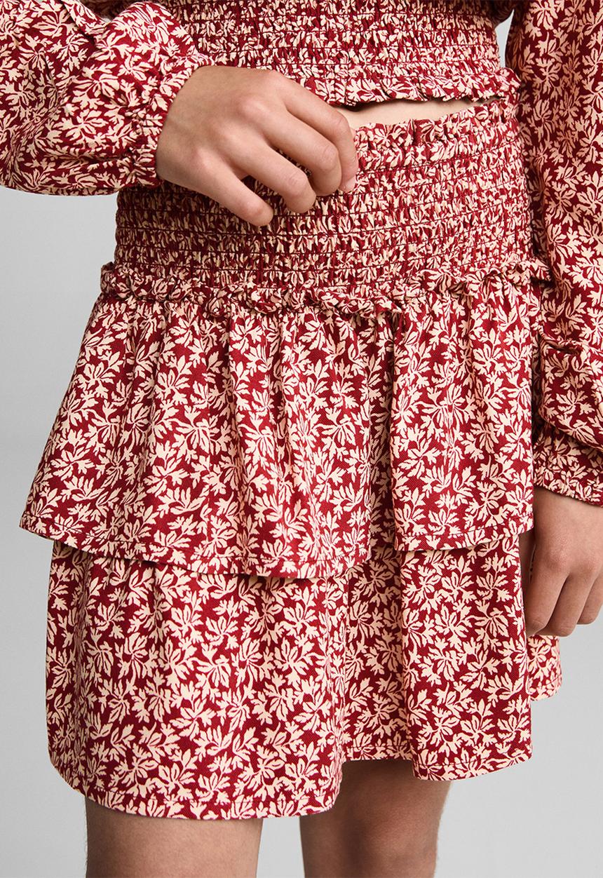 MANGO - Skirt lolita - dark red