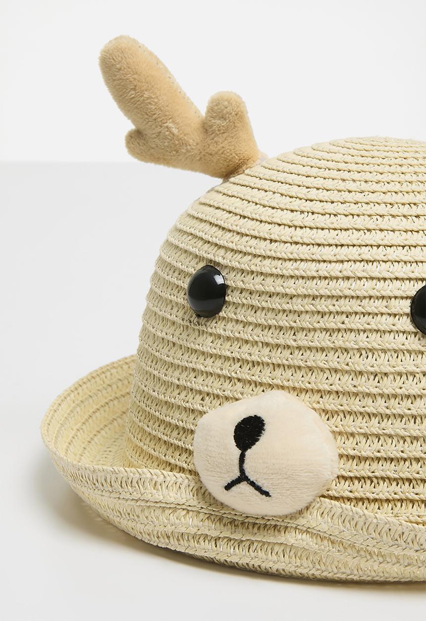 Pop Candy - Novelty straw hat - off white