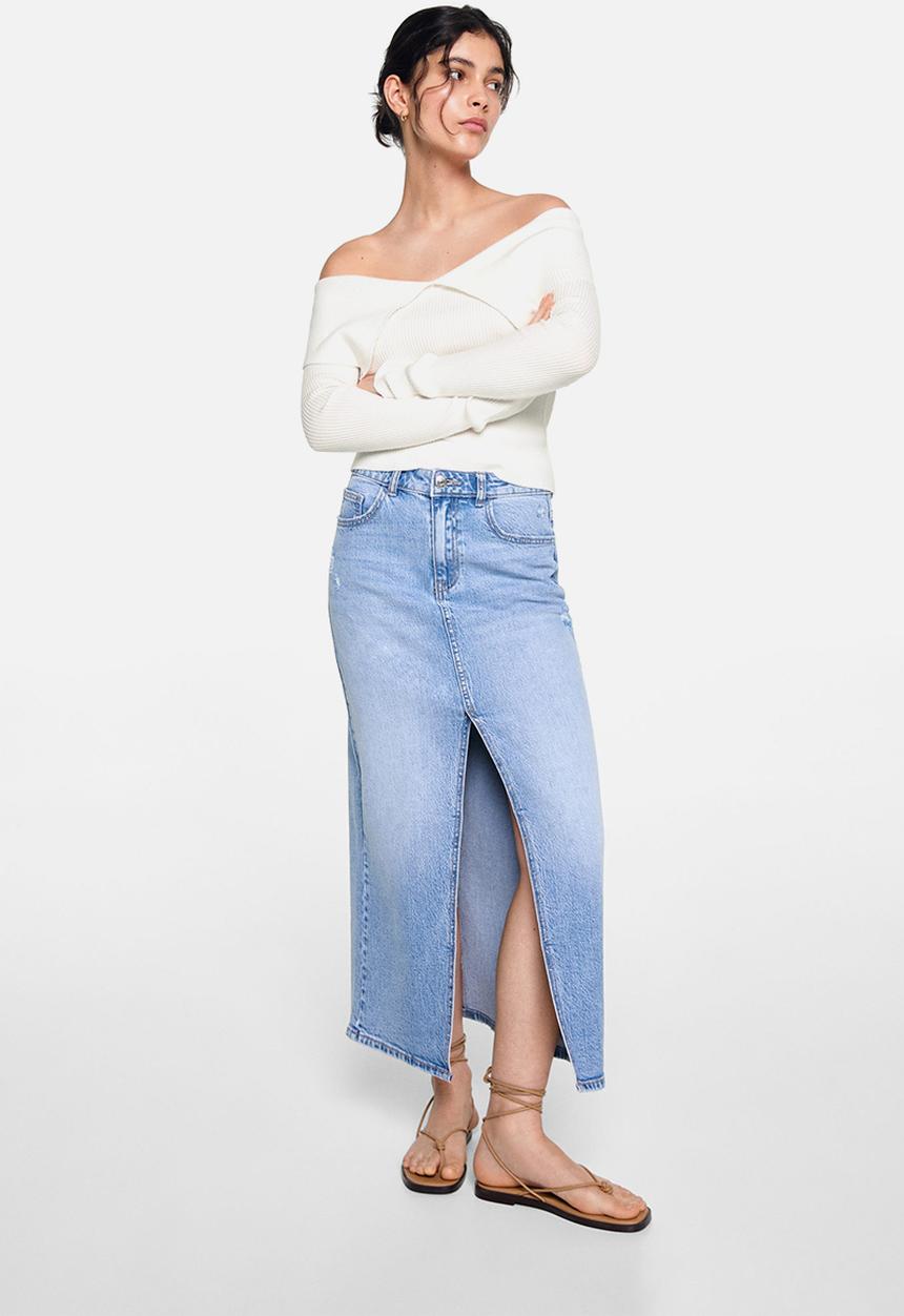 MANGO - Sweater shouldi - natural