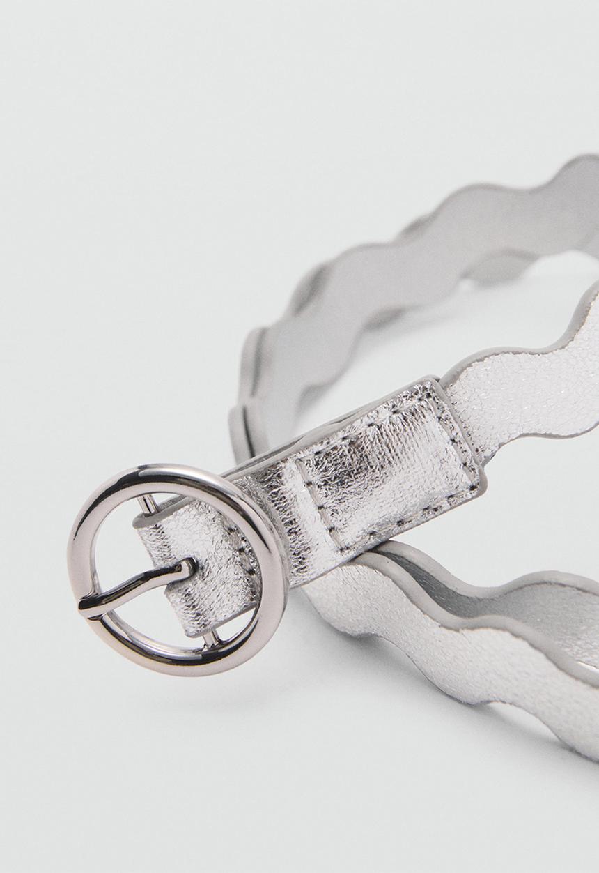 MANGO - Belt twistb - silver