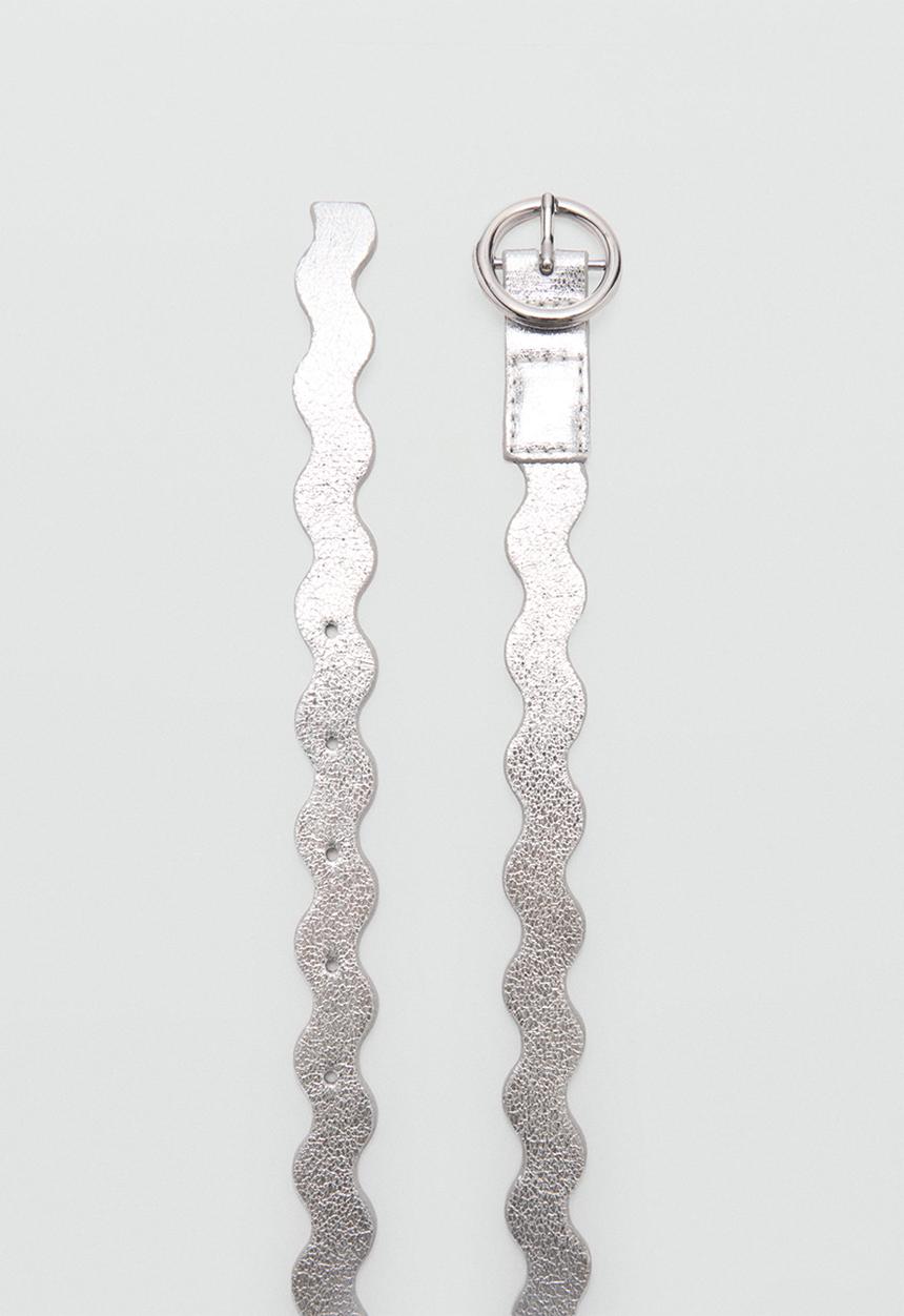 MANGO - Belt twistb - silver