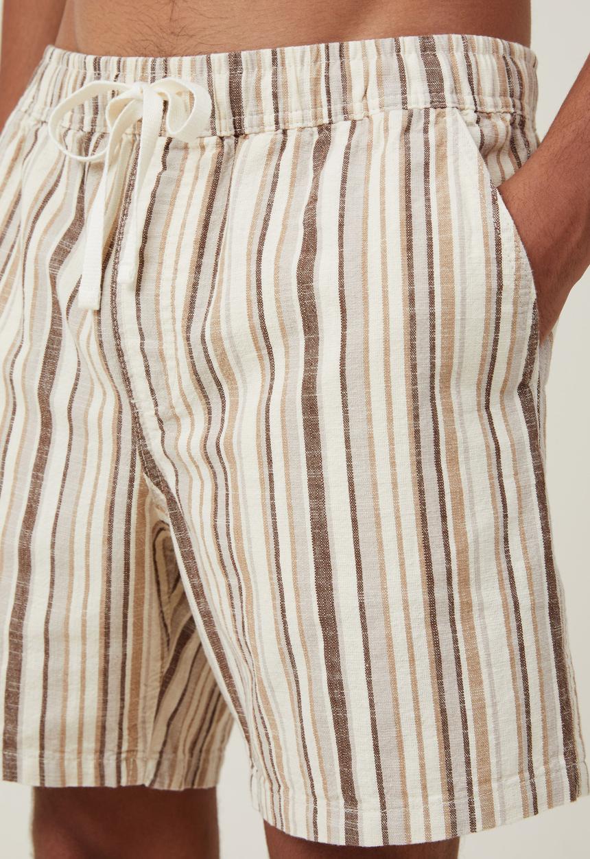 Cotton On - Easy short - natural multi stripe