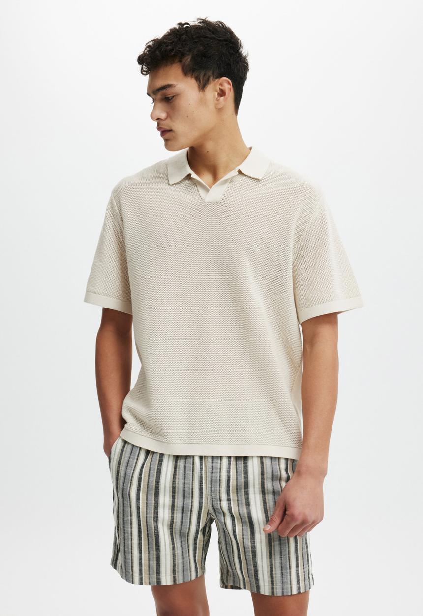 Cotton On - Easy short - black multi stripe