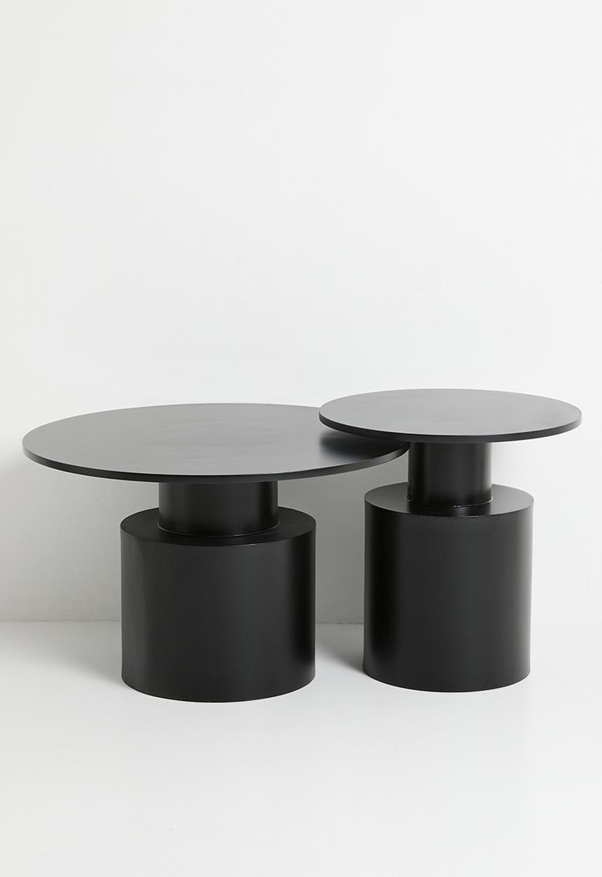 Native Decor - Totem nested coffee table set of 2 - black