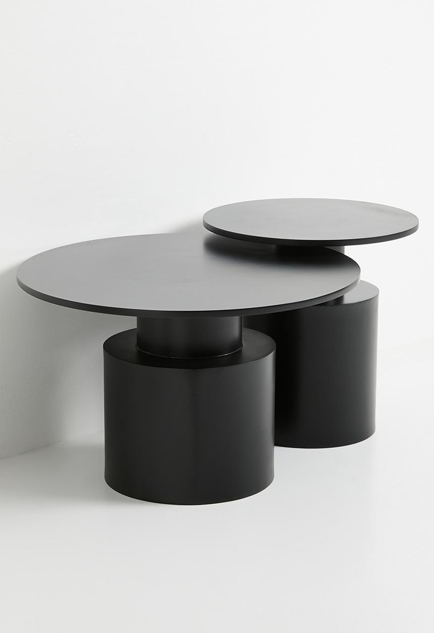 Native Decor - Totem nested coffee table set of 2 - black