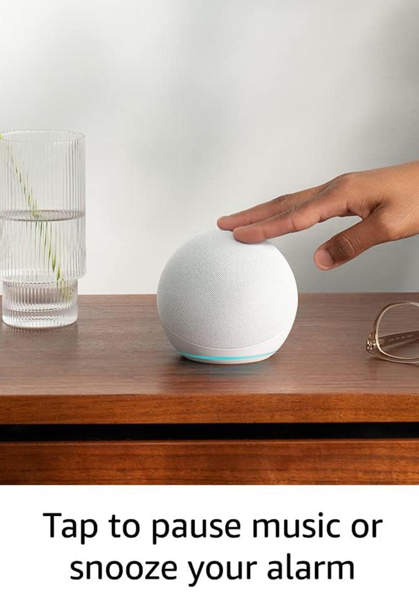 Amazon - Amazon Echo Dot (5th Gen) - Glacier White