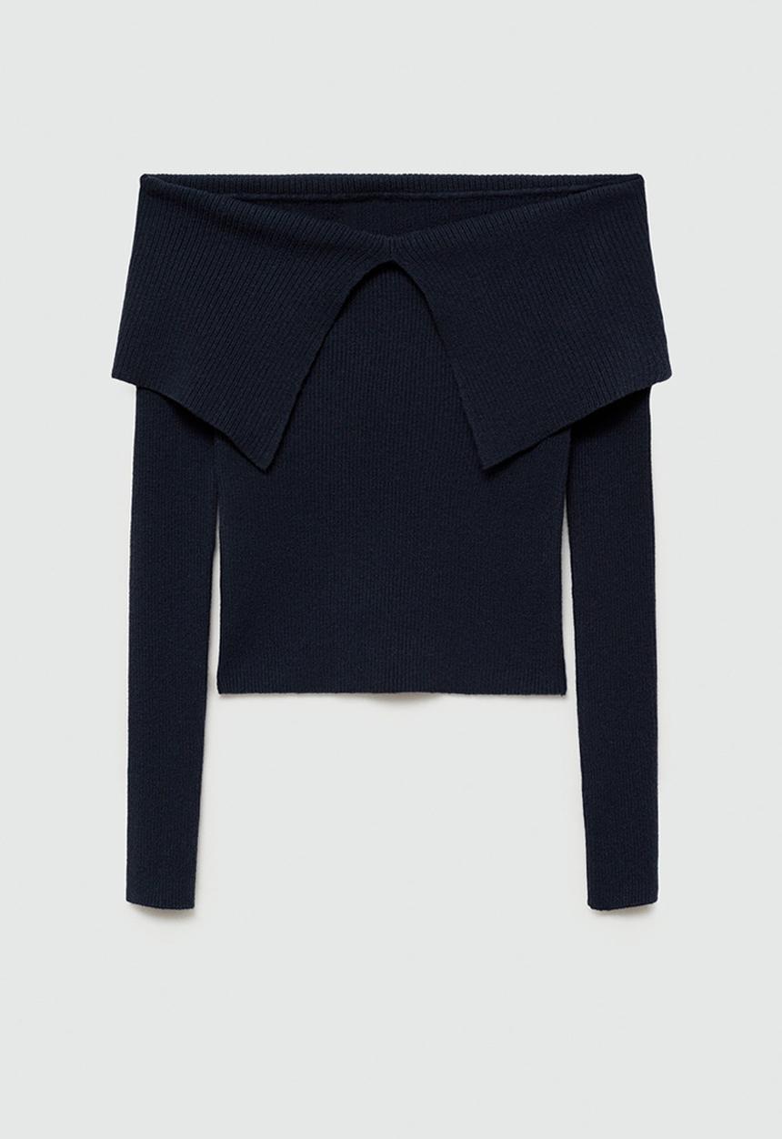 MANGO - Sweater shouldi - navy