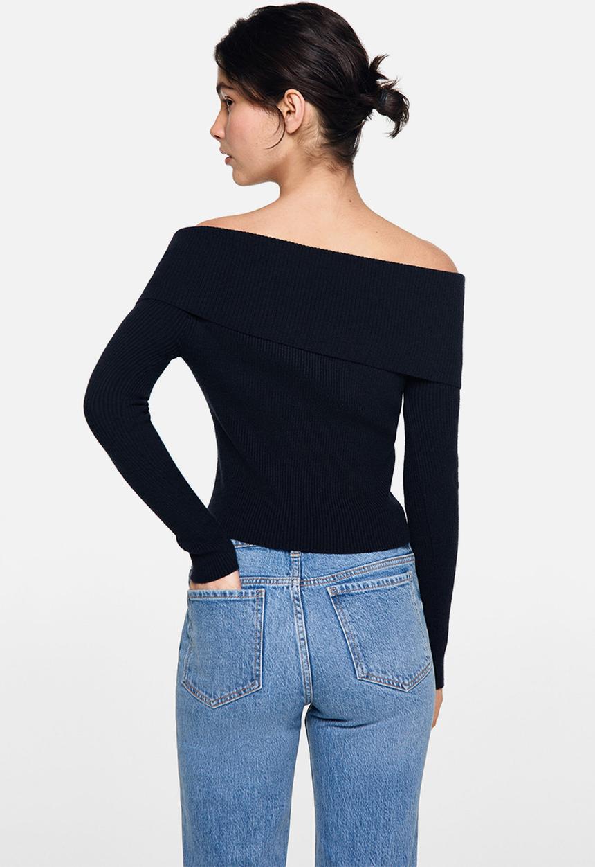 MANGO - Sweater shouldi - navy