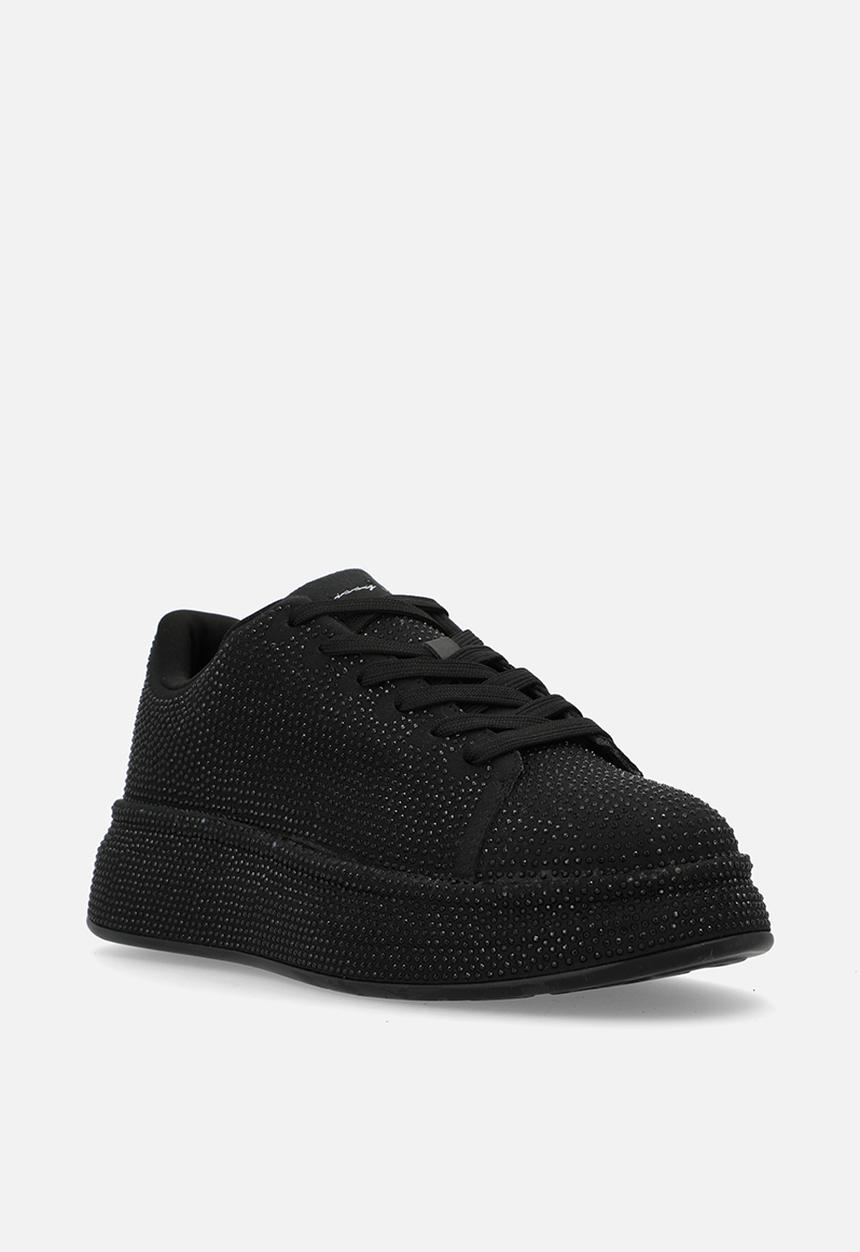 SISSY BOY - All over diamante sneaker - black