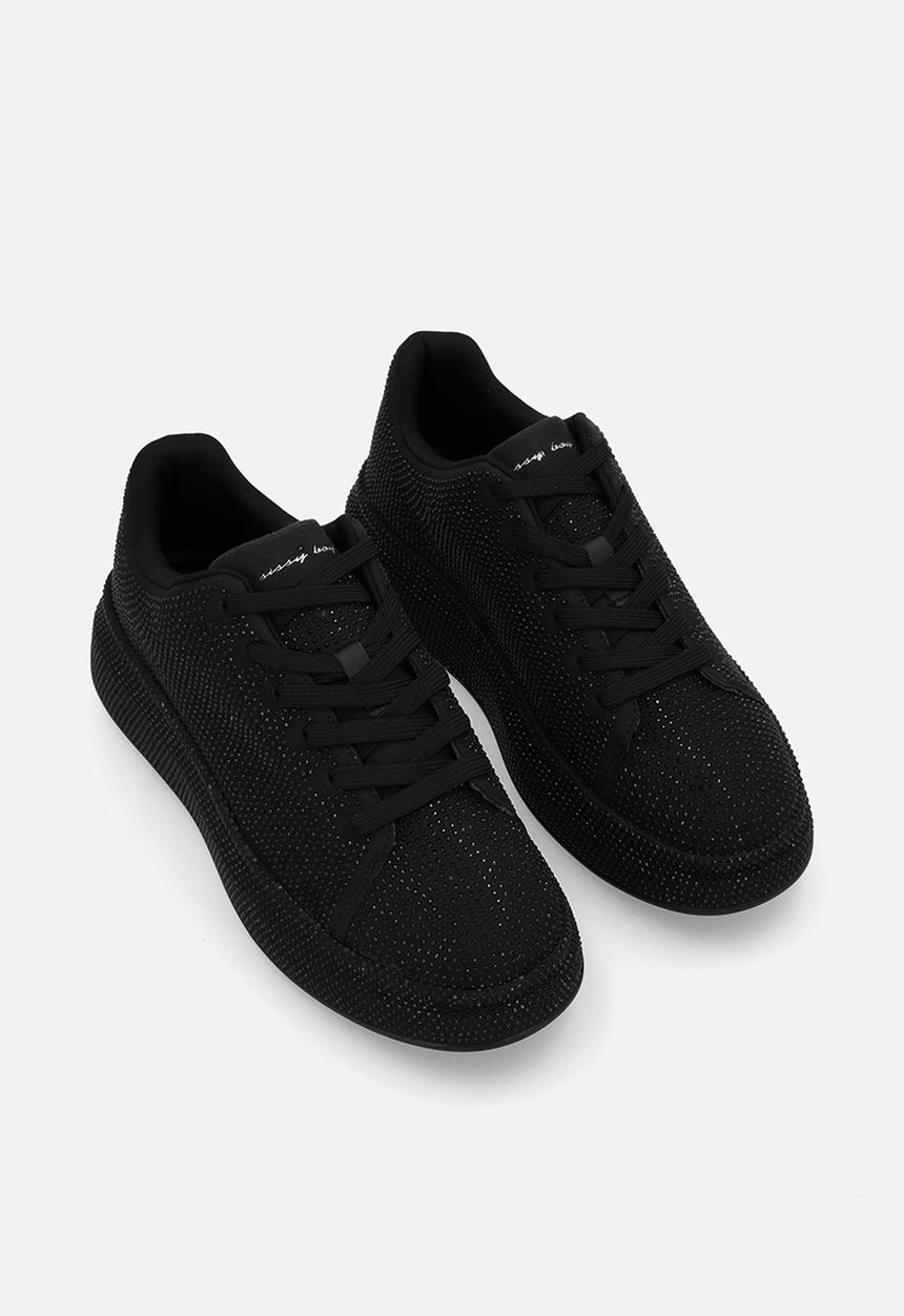 SISSY BOY - All over diamante sneaker - black