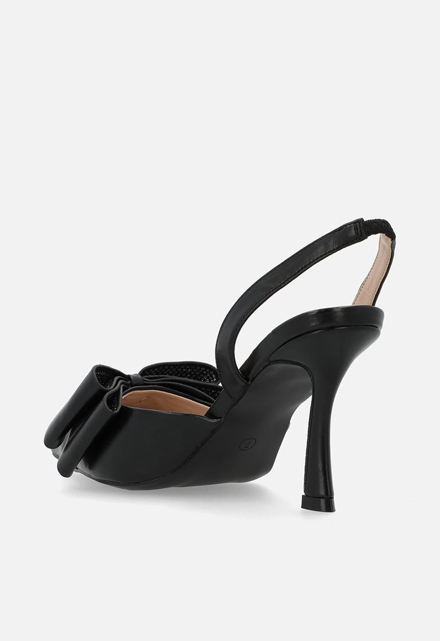 SISSY BOY - Bow slingback heel - black