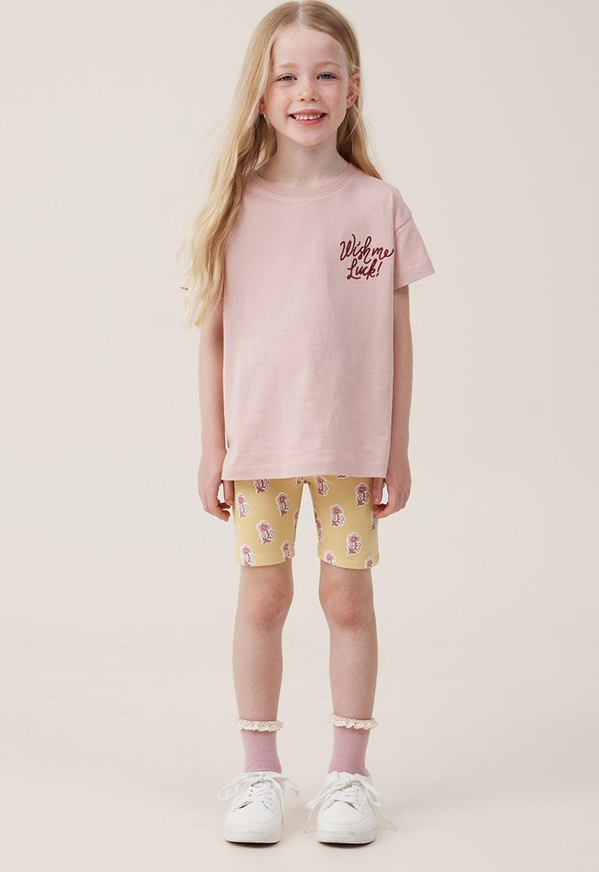 Cotton On - Hailey bike short - raffia/flora flower stamp