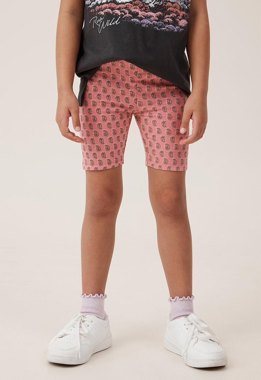 Cotton On - Hailey bike short - orange coral/perry paisley