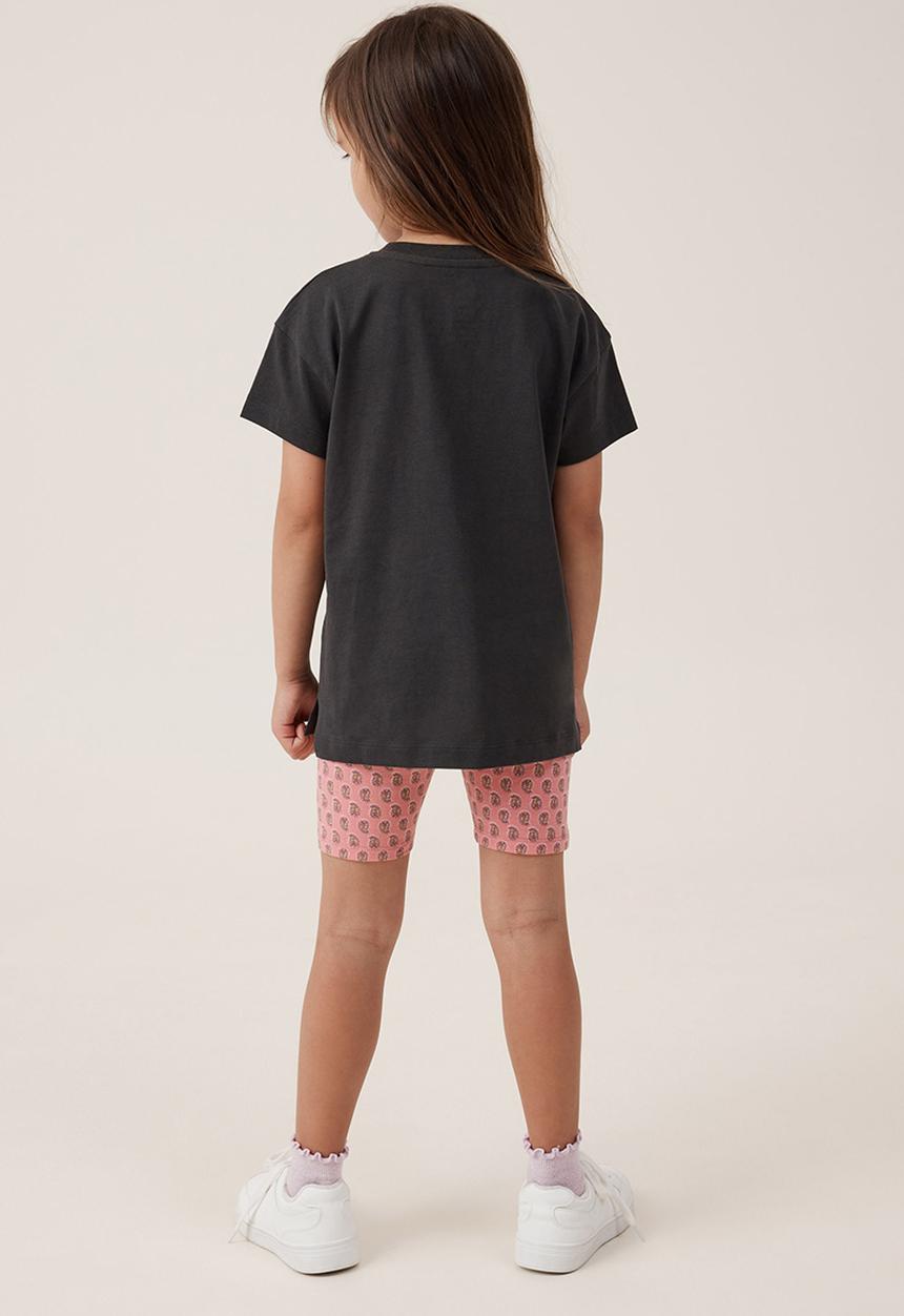 Cotton On - Hailey bike short - orange coral/perry paisley