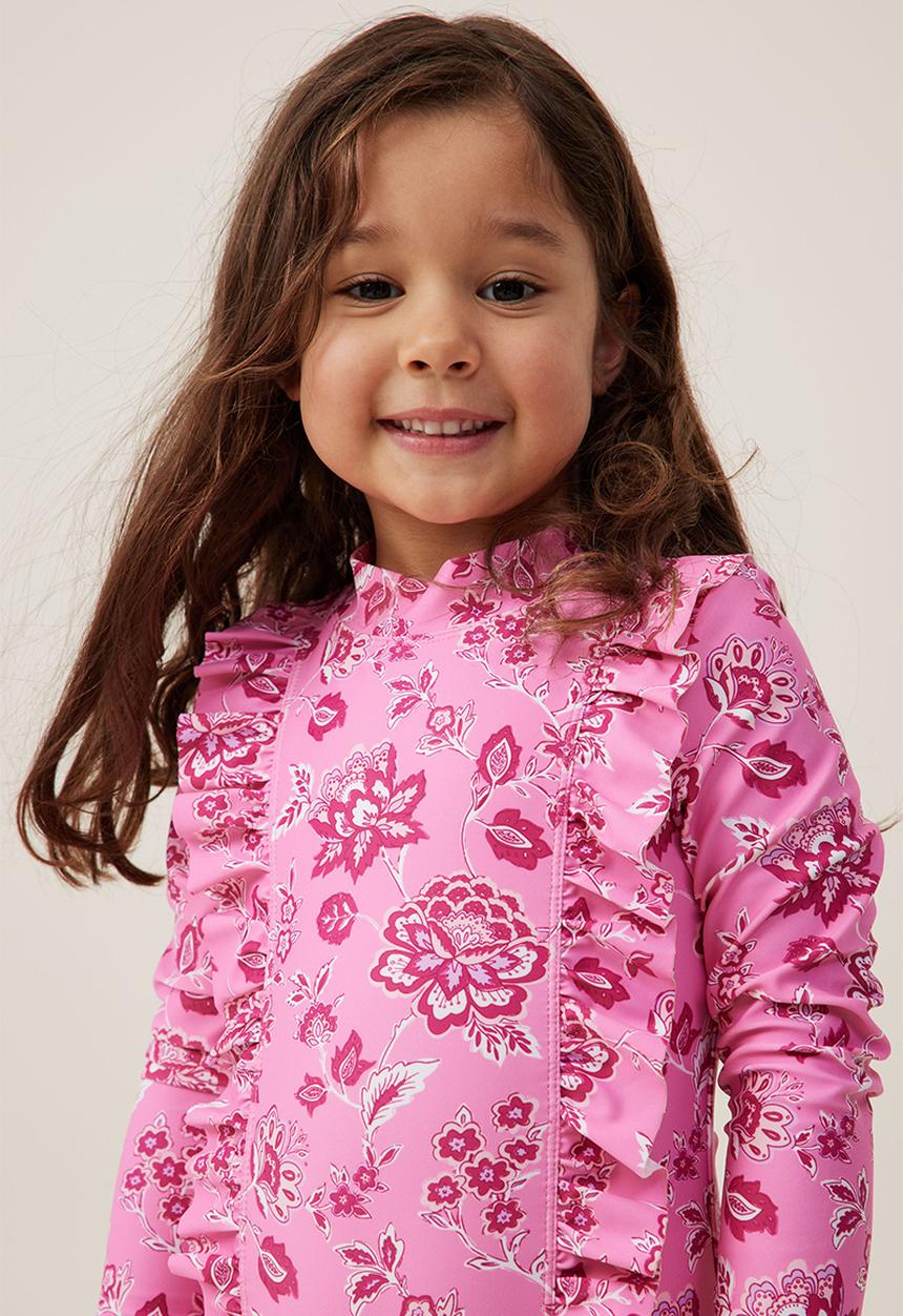 Cotton On - Lydia one piece - pink gerbera/frida folk floral