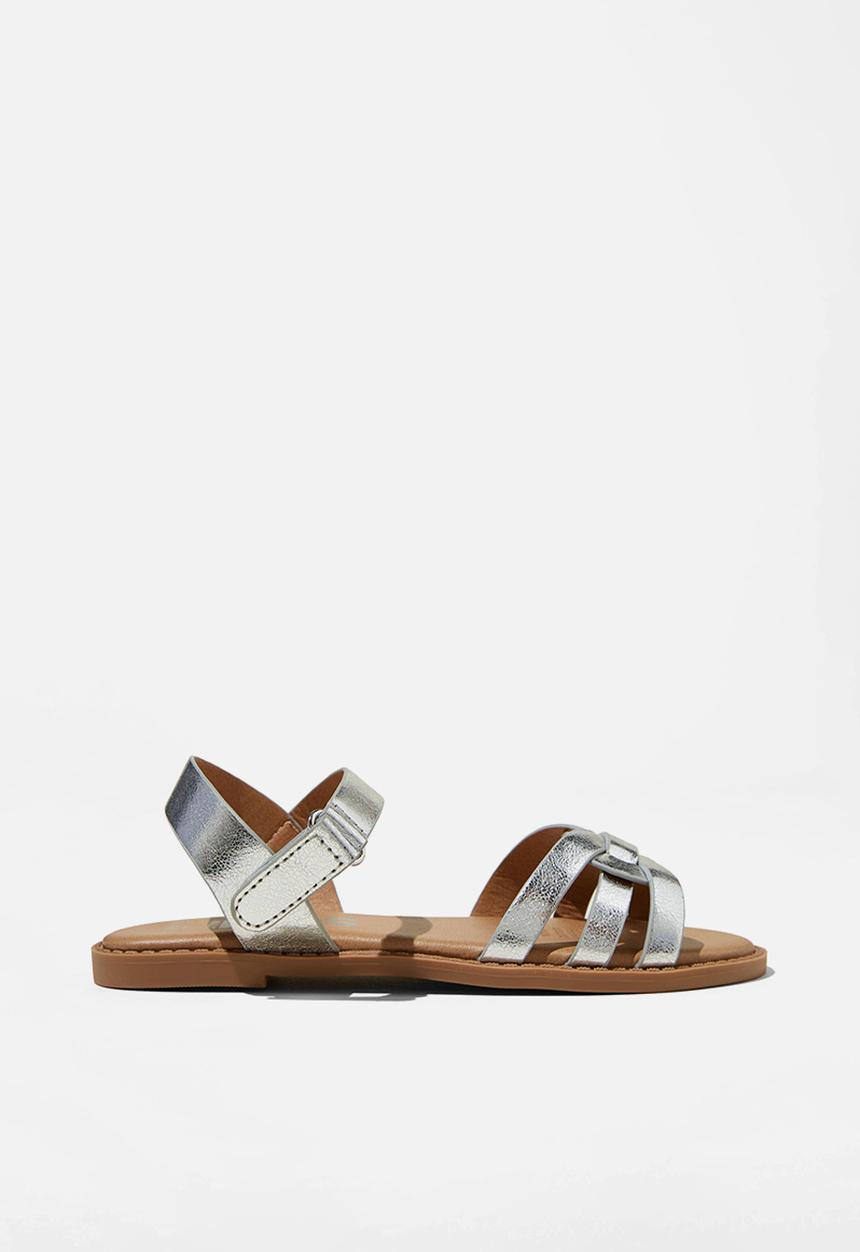 Cotton On - Georgie cross over sandal - silver metallic