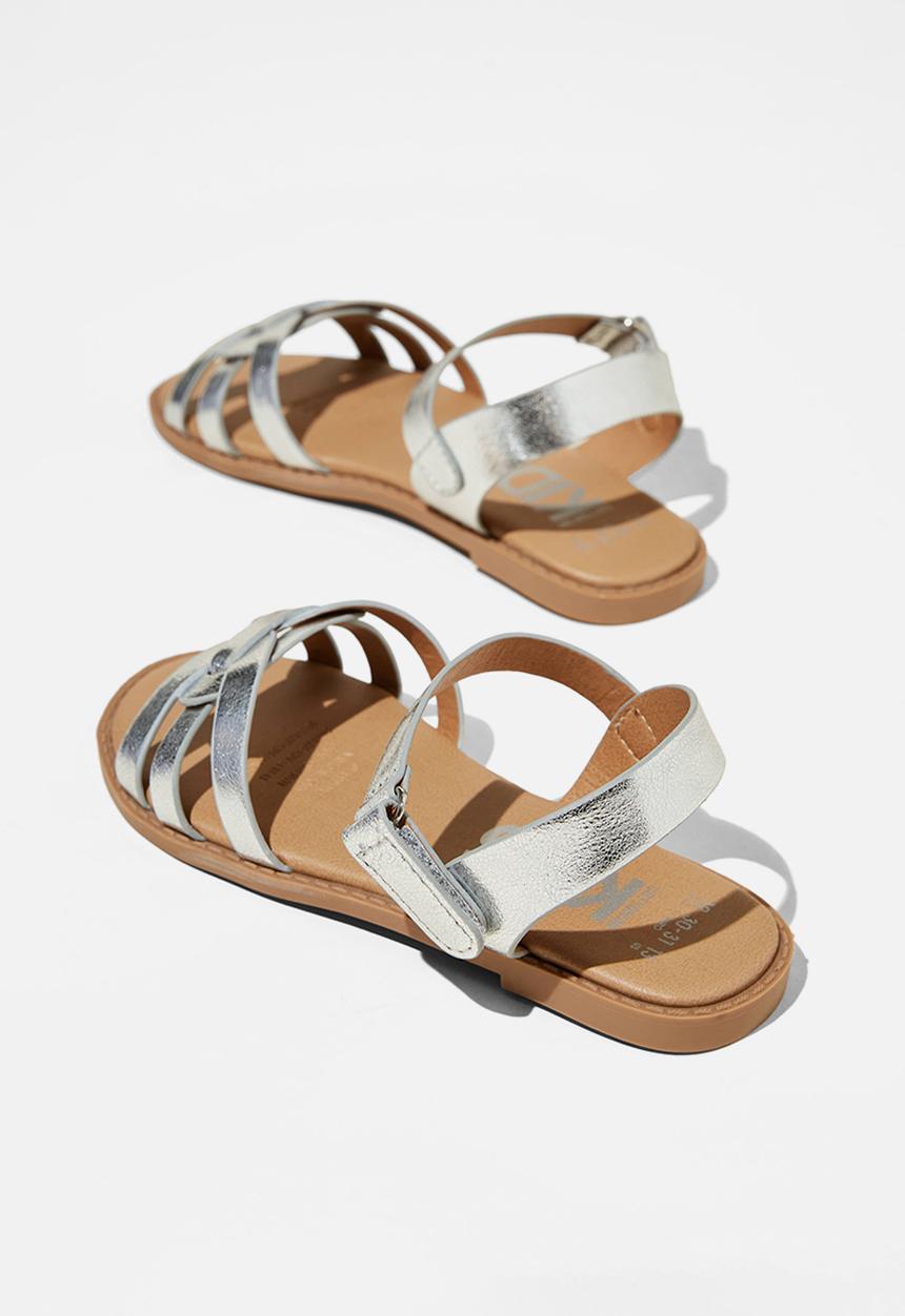 Cotton On - Georgie cross over sandal - silver metallic
