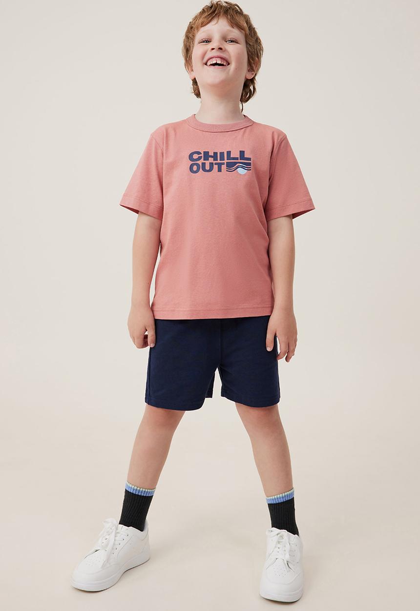 Cotton On - Jonny short sleeve graphic print tee - clay pigeon/chill out