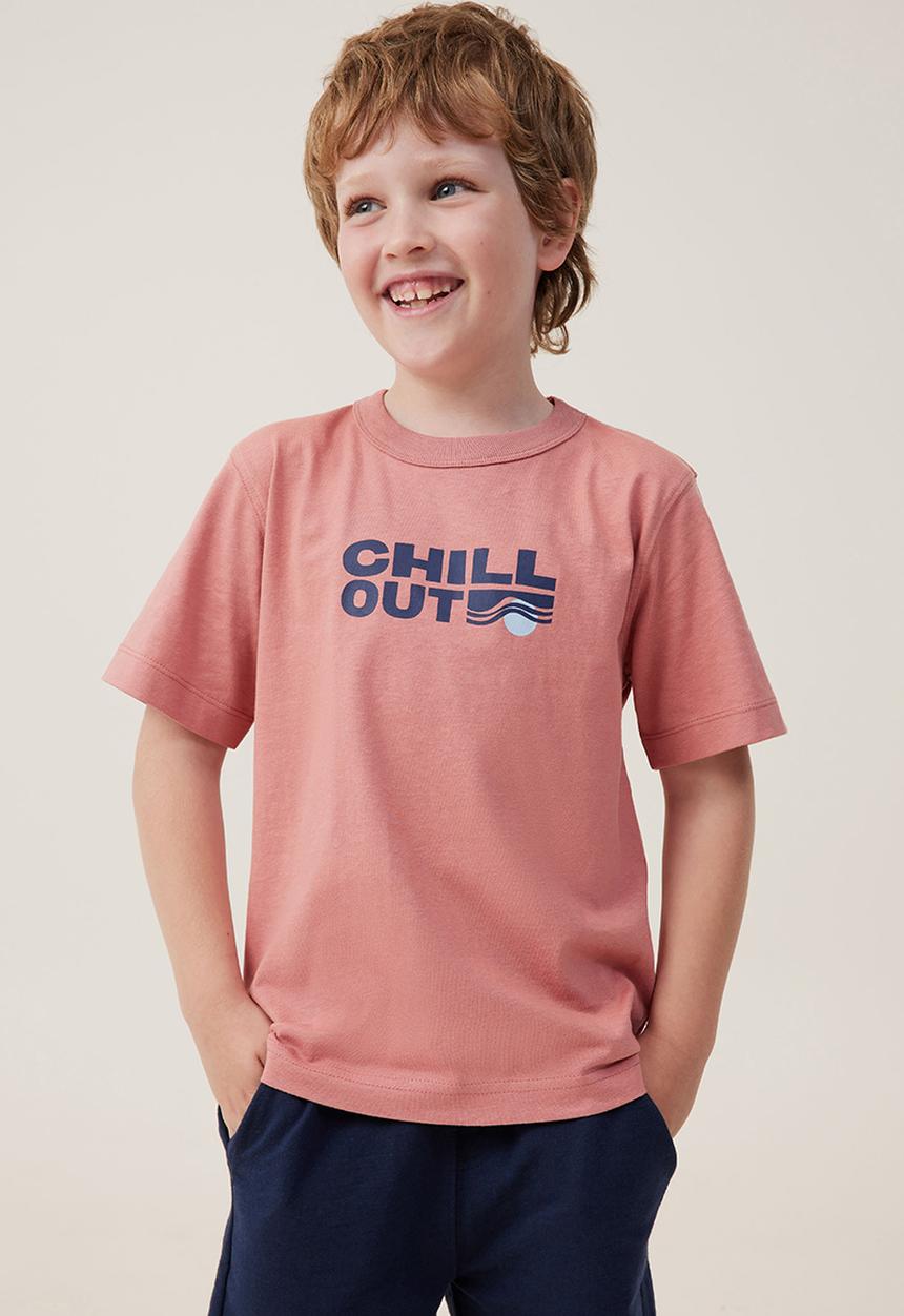 Cotton On - Jonny short sleeve graphic print tee - clay pigeon/chill out