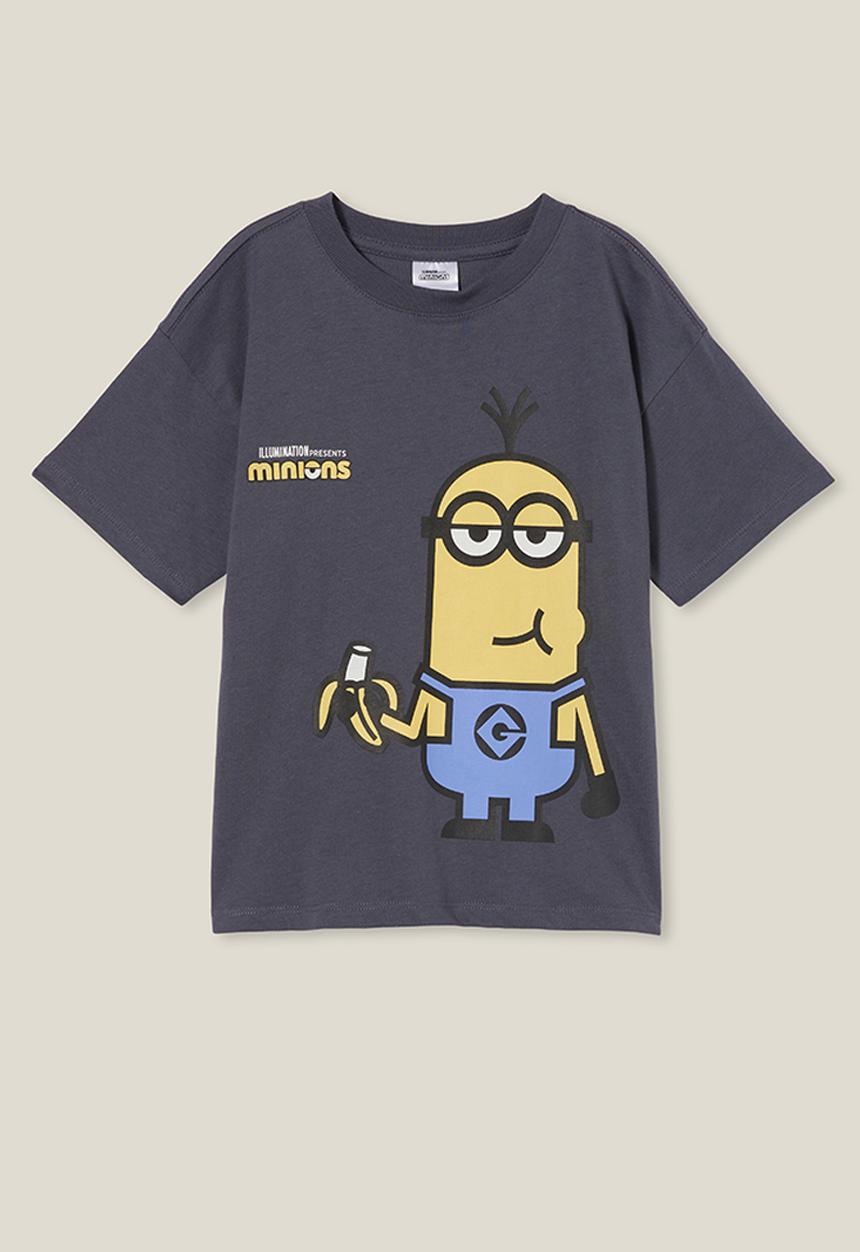 Cotton On - Minions drop shoulder short sleeve tee - vintage navy