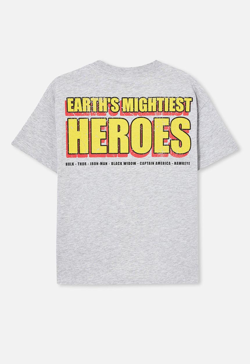Cotton On - Avengers drop shoulder short sleeve tee - grey