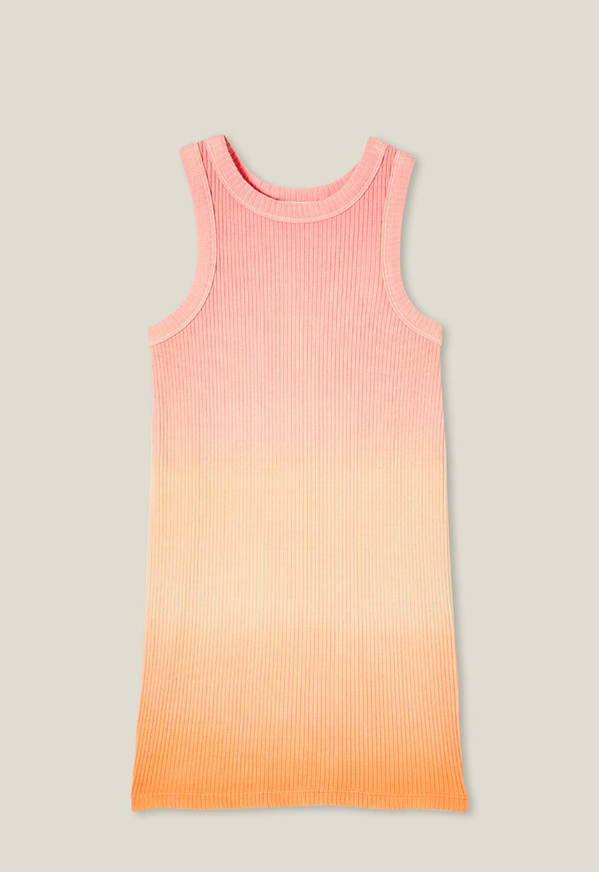 Cotton On - Casey tank dress - rainbow tie dye