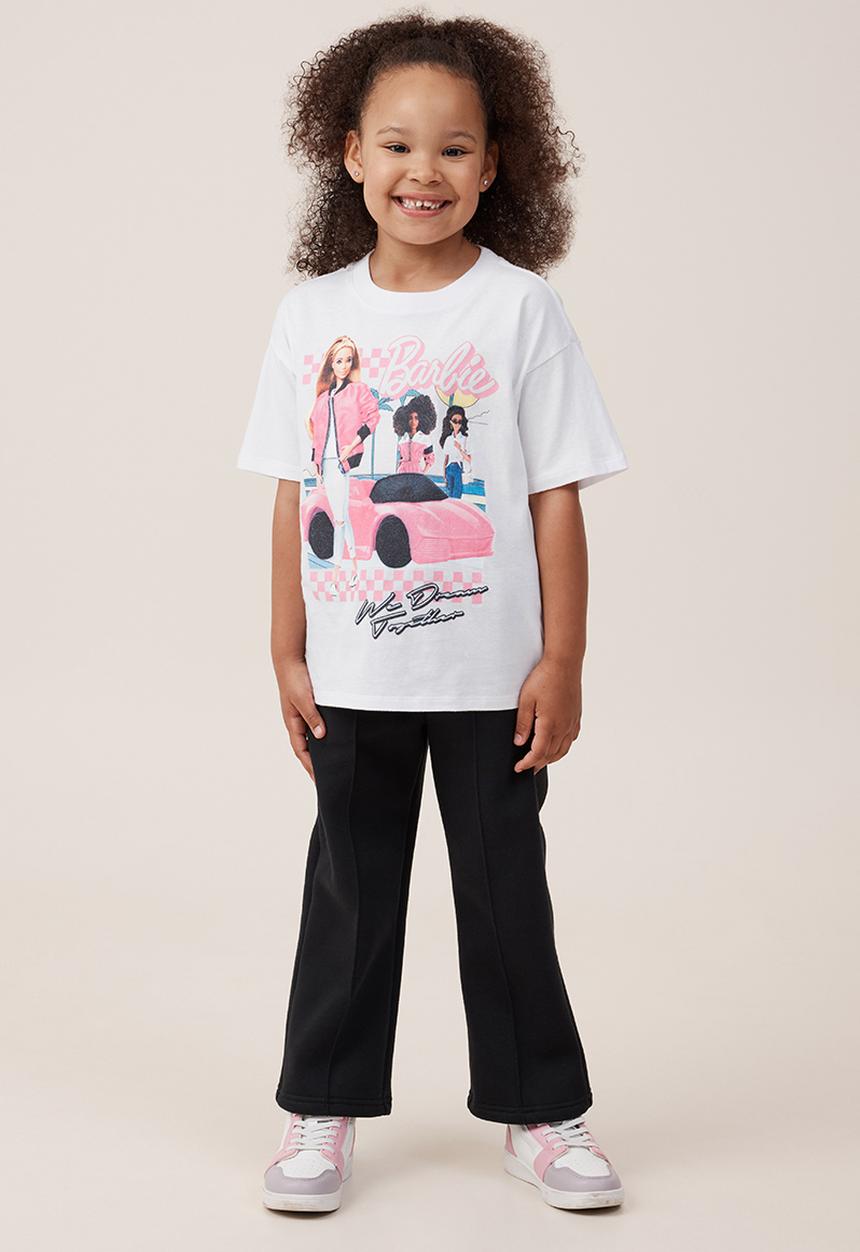 Cotton On - Barbie drop shoulder short sleeve tee - white