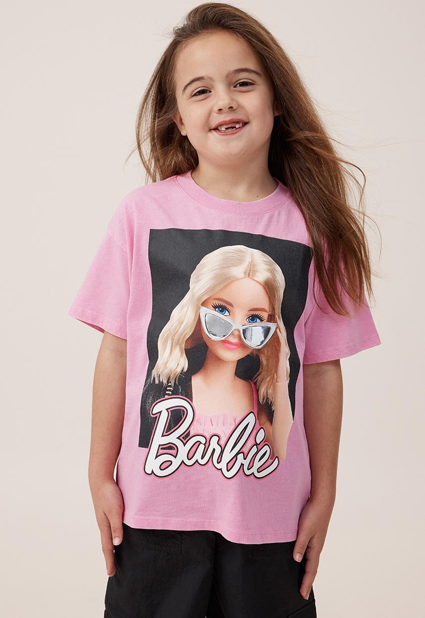 Cotton On - Barbie drop shoulder short sleeve tee - pink
