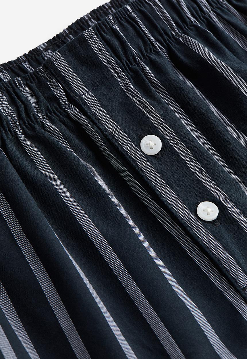 H&M - 5-Pack woven cotton boxer shorts - black striped