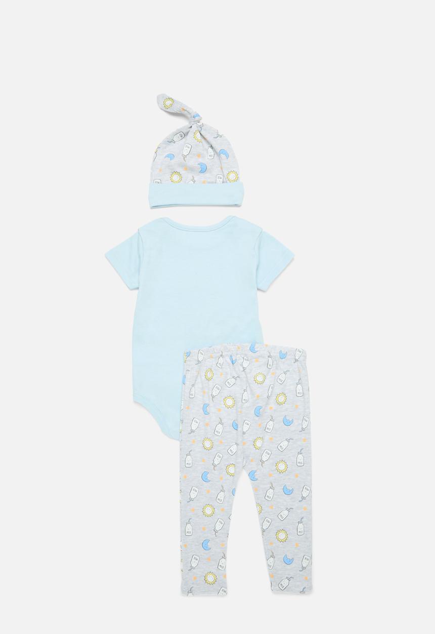 Pop Candy - Bodyvest legging & hat set - blue & grey