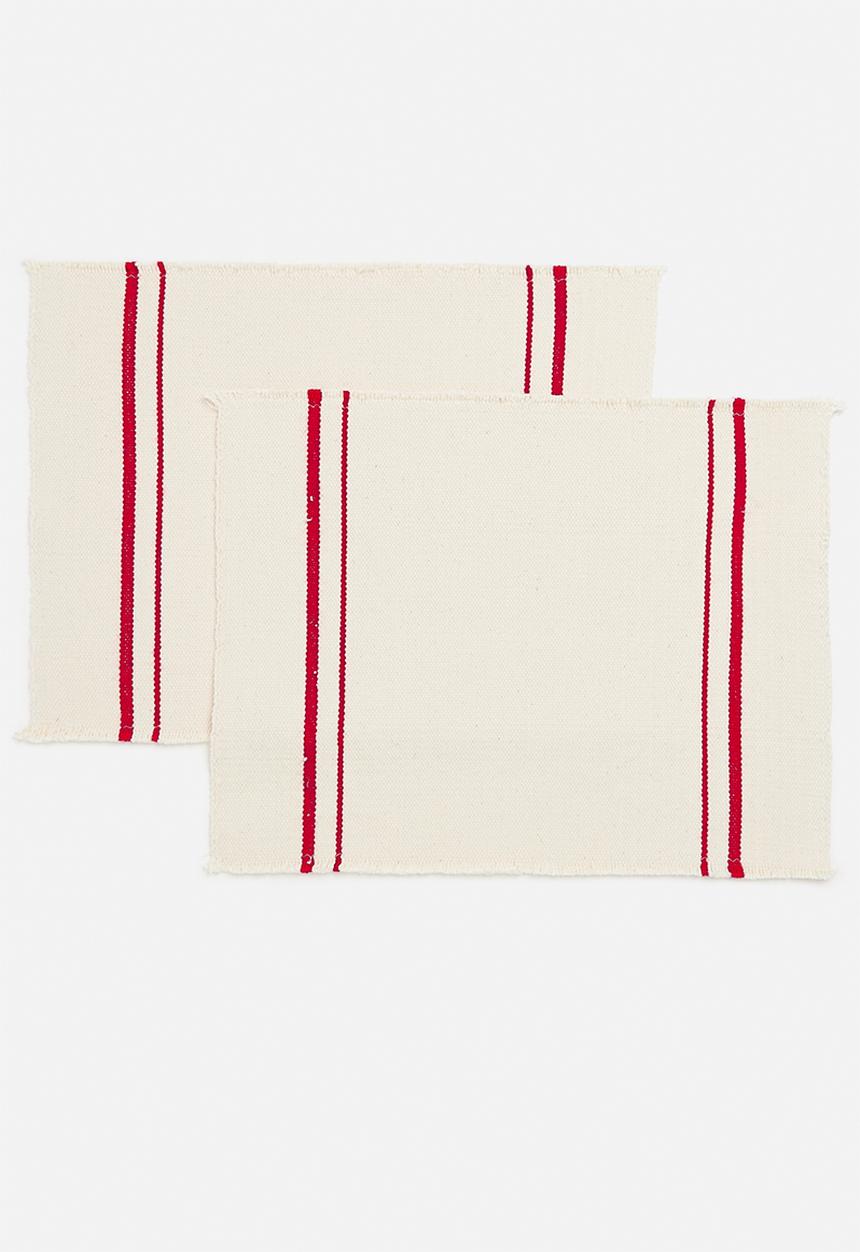 Barrydale Hand Weavers - Country placemat set of 2 - red