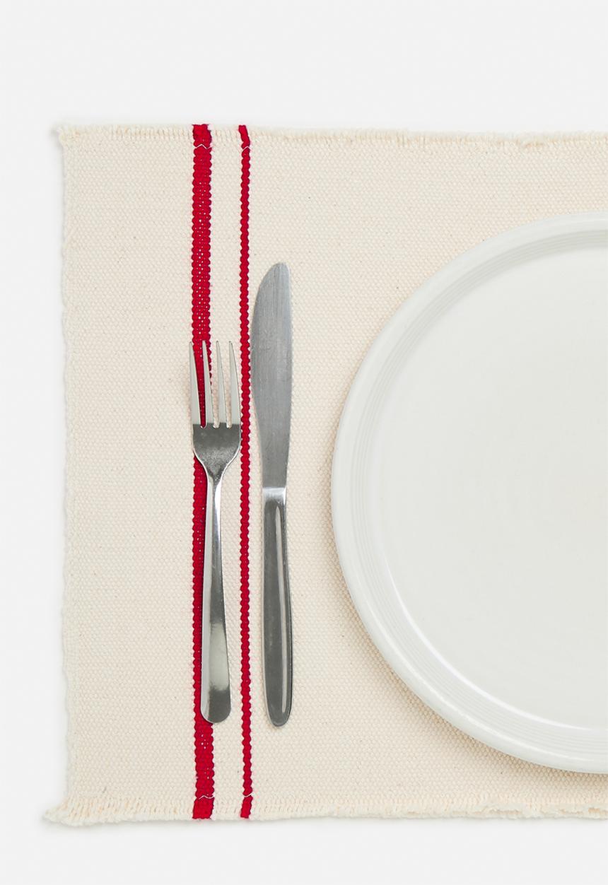 Barrydale Hand Weavers - Country placemat set of 2 - red