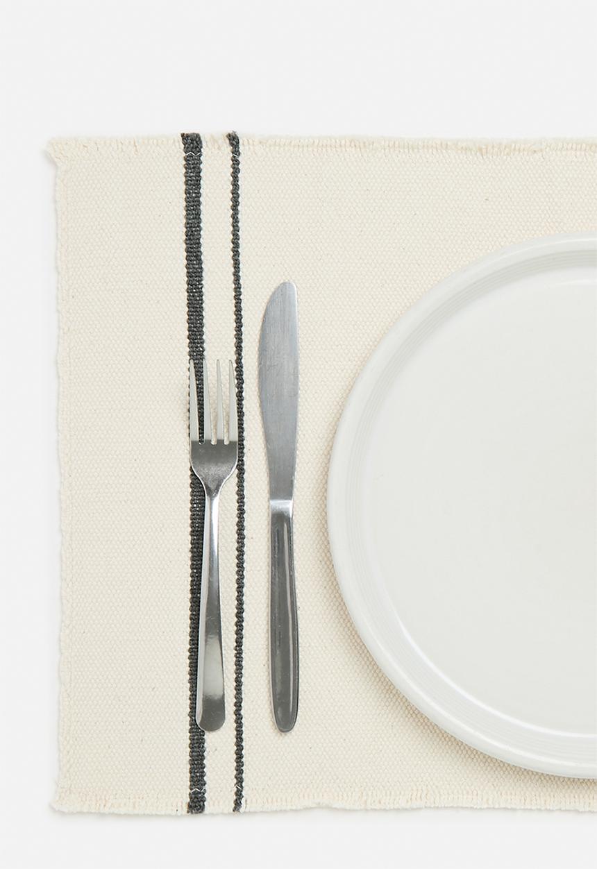 Barrydale Hand Weavers - Country placemat set of 2 - charcoal