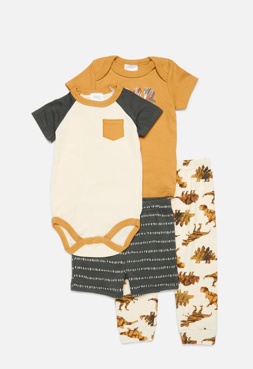 Pop Candy - 4 Piece bodyvest shorts & legging set  - multi